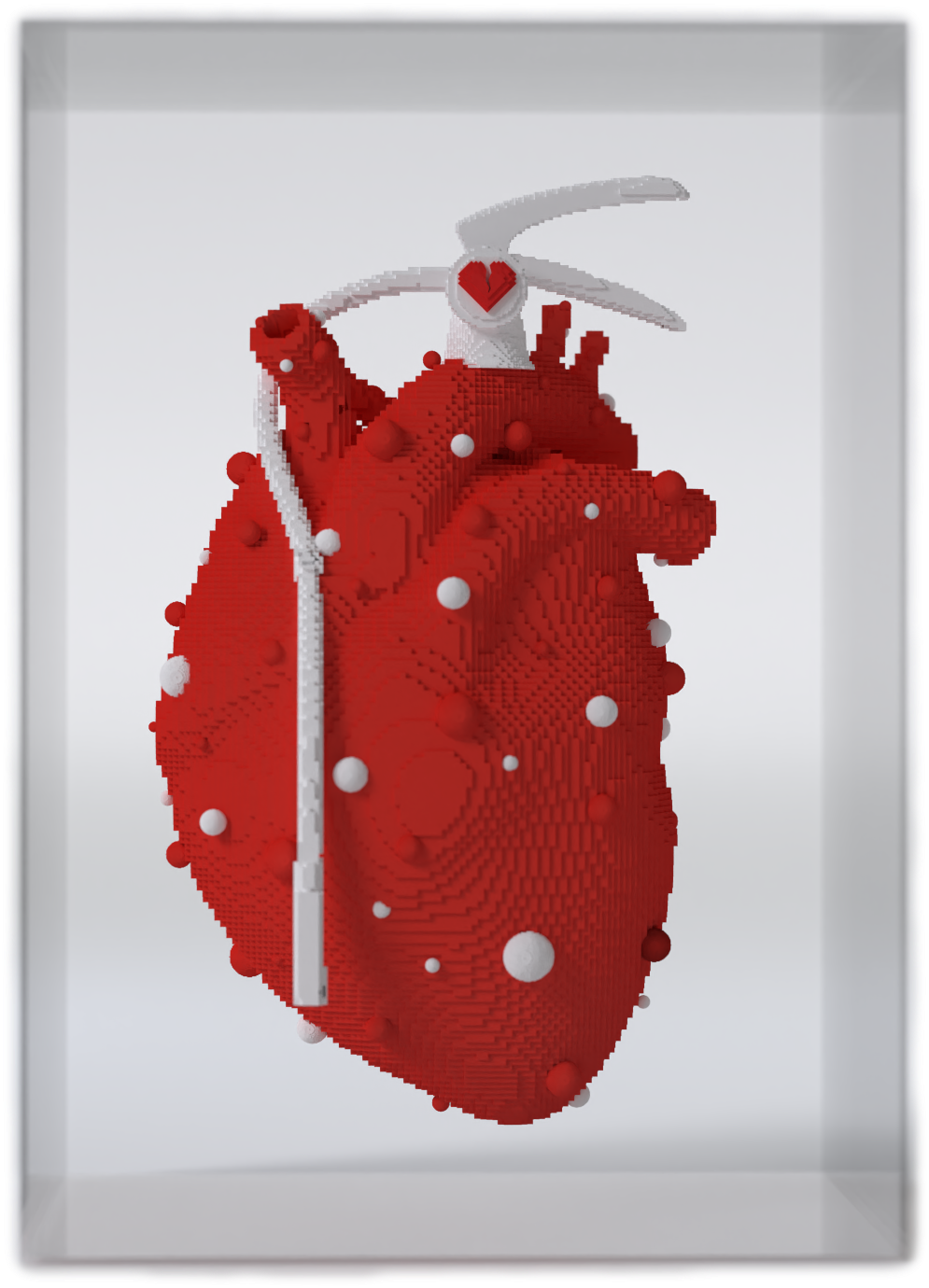Heartburn II, resin sculpture